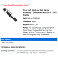 thumbnail image 2 of Front Left Strut and Coil Spring Assembly - Compatible with 2018 - 2021 Kia Rio 2019 2020, 2 of 2