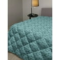 thumbnail image 2 of Pastel Down Alternative Comforter, Repeating and Symmetrical Floral Composition of Petals Leaves Ornamental Design, Microfiber Quilt for All Season, 5 Sizes, Pale Blue White, by Ambesonne, 2 of 3