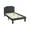 Charcoal, variant on Poundex Twin Velvet Fabric Upholstered Bed Frame with Slats in Gray