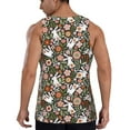 thumbnail image 3 of Fotbe Rabbits on Floral Pattern Men's Quick Dry Workout Tank Top Gym Muscle Tee Fitness Bodybuilding Sleeveless T Shirt Breathable Workout Shirt-Medium, 3 of 9