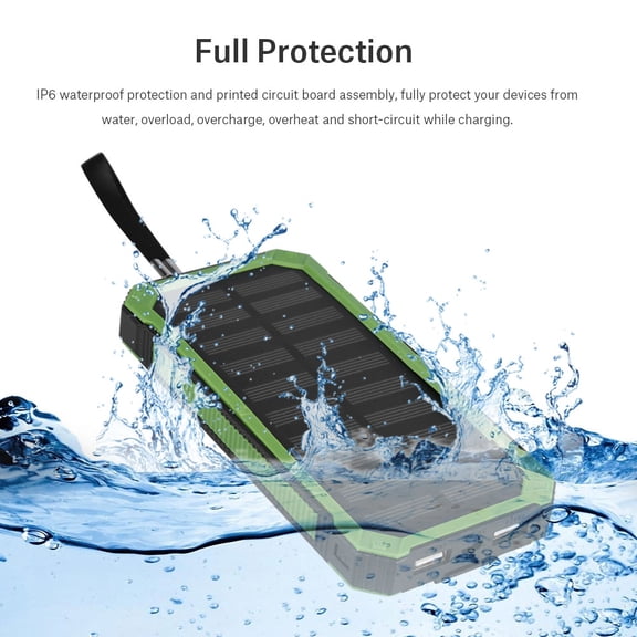 Yivibe Cargador Power Bank, Estuche Power Bank Dual USB 20000mAh Ahorro de energía Carga rápida compacta para Viajes Deportivos(Verde) Higoodz Accesorios Electrónicos