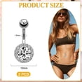 thumbnail image 2 of Nuevo Perno para ombligo de acero inoxidable, Unisex, con incrustaciones de diamante,, 2 of 5