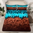 thumbnail image 2 of Castle Fairy Boys Girls Pixel Grid Miners 4 Pieces Queen Sheet Sets,Geometric Grid Patchwork Ultra Soft Flat Sheet,Gamepad Camouflage Queen Fitted Sheet,Luxury Bedroom Decor, 2 of 7