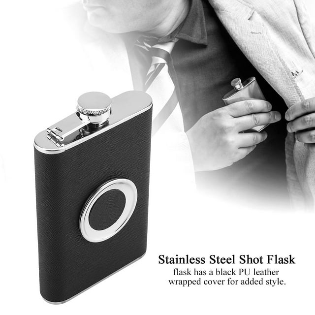 Stainless Steel Shot Flask Collapsible Shot Glass Flask Flask Set Large Capacity Shot Flask 8 Oz Stainless Steel Shot Flask With Built In Collapsible Shot Glass And Funnel