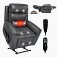 thumbnail image 7 of Sesslife Power Lift Recliner Chair, Electric Recliner Chair with Heat and Massage for Elderly, Single Sofa Recliner with Cup Holders and Side Pockets, Ergonomic Lounge Recliner Chair, Dark Gray, 7 of 7