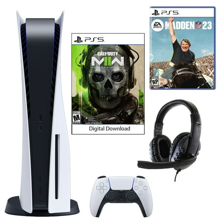Sony PlayStation 5 Core COD: Modern Warfare II Console with Madden NFL 23 and Universal Headset