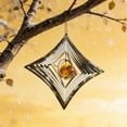 thumbnail image 4 of YiJuHui 3D Spinning Diamond Wind Chime, Sun Catcher Prism for Outdoor Garden Decor, Metal Hanging Ornament for Patio, Window, Yard, and Home Decoration, 4 of 6