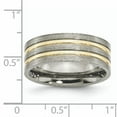 thumbnail image 5 of Titanium Grooved Yellow IP-plated 8mm Brushed & Polished Band, 5 of 5