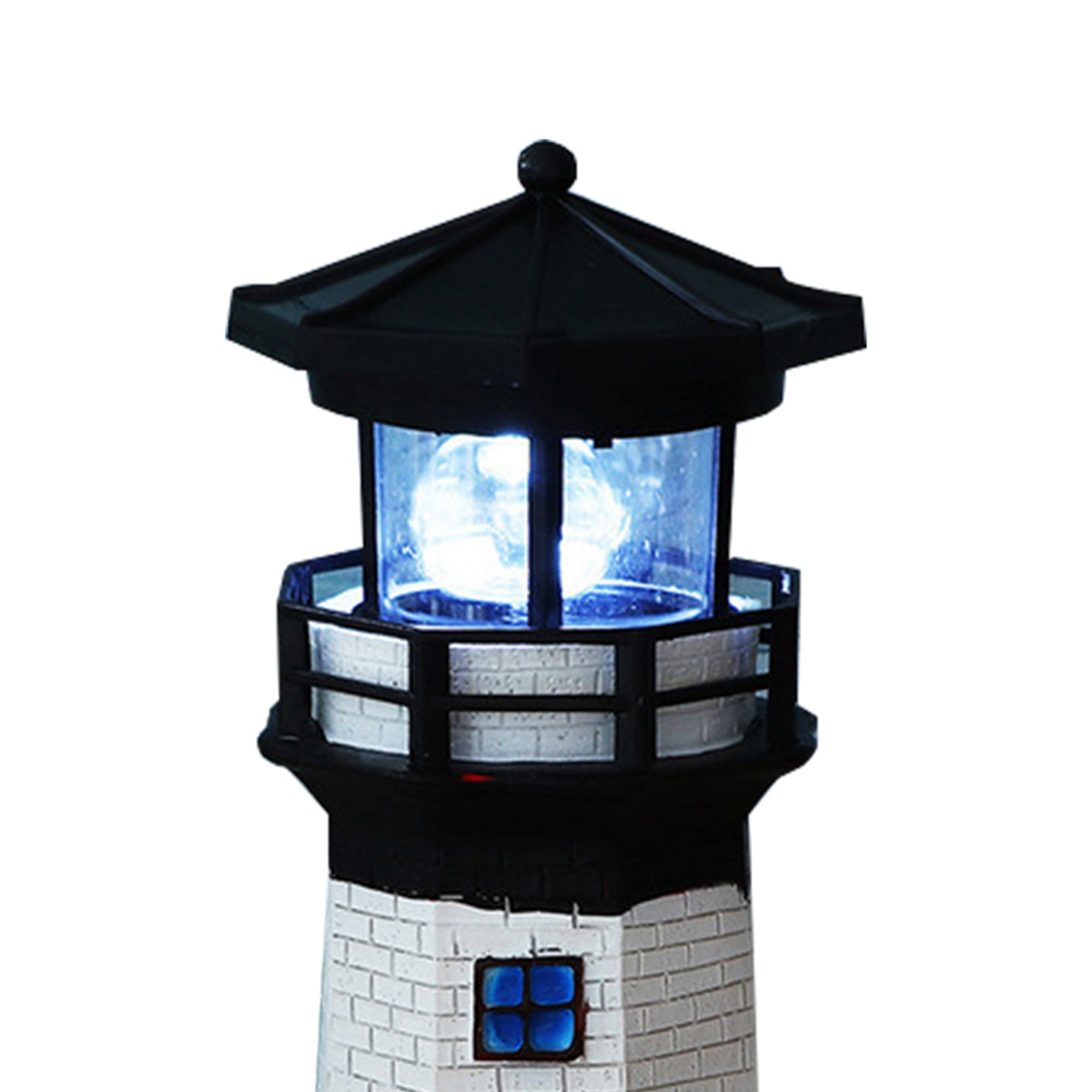 HSHD Lighthouse with Rotating Beacon LED Lights - Solar Lighthouse