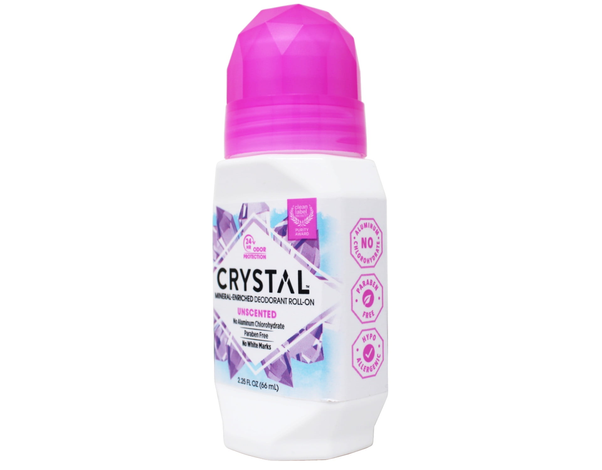 CRYSTAL Deodorant - Mineral Roll on Vegan Deodorant for Women and Men, Unscented - 2.25 fl. oz. (3 Pack) (Packaging May Vary)