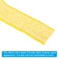 thumbnail image 4 of Unique Bargains 2.4' Wide 2.2 Yards Burlap Ribbon White Lace Roll Wrapping Fabric Crafts Roll Yellow 2 Pack, 4 of 6