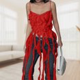 thumbnail image 5 of Chaleco Sin Mangas Mujeres Hot Girl Sling Vest Fashion Y2K Ruffled Camisole Tassels Tops (Rojo M) Ygjytge para Mujer Rojo T XXL, 5 of 5