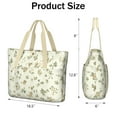 thumbnail image 3 of Tote Bag for Women - Pioneer Floral Pattern Shoulder Bag - Large Utility Work Duffle Bag with Zipper Handbag for Travel, Work, Sprots, 3 of 5