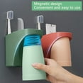 thumbnail image 4 of Soporte magnético para cepillos de dientes, organizador de almacenamiento de baño sin taladros montado en la pared, ahorro de espacio, para niños de la familia, 4 of 5