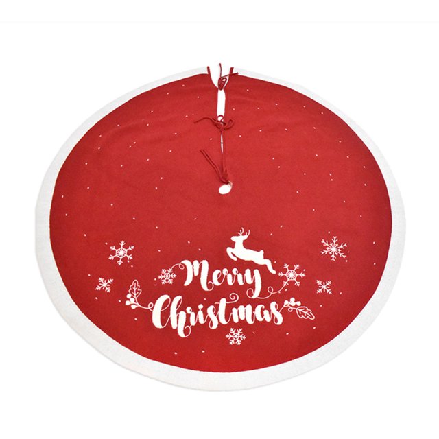 Falda de árbol de Navidad Copos de nieve Manta impresa Fondo del piso Navidad rústica Decoración exterior del hogar Adorno festivo para fiestas Guardurnaity HA008749-00