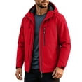 thumbnail image 2 of LYSMORA Mens Drawstring Hood Windproof Softshell Jacket Multi Zip Pockets Water Resistant Outdoor Hiking Travel Coat, 2 of 8