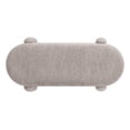 thumbnail image 3 of Pemberly Row 49" Oval Fully Upholstered Storage Bench in Speckled Beige Boucle, 3 of 9