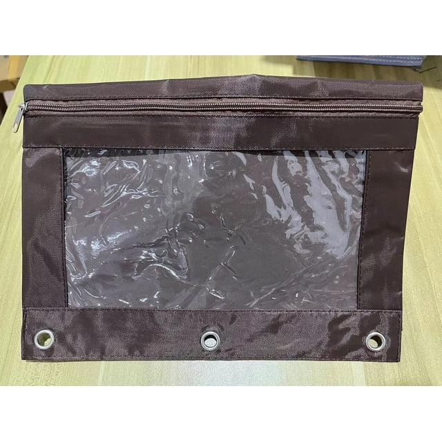 Bolsa para documentos con tres agujeros, bolsa para bolígrafos, de tela Oxford, con cierre de cremallera, bolsa de papelería B5 para oficina, bolsa de lápices de gran capacidad, bolsa de