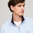 thumbnail image 4 of Men's Tommy Hilfiger Logo Quarter-Zip Top Color: Red Heather Size: M, 4 of 4