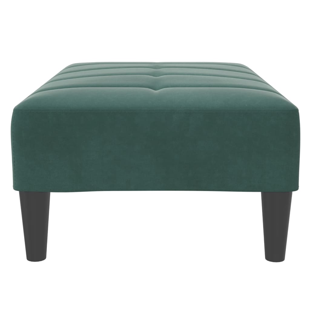 vidaXL Footstool Dark Green 30.3"x21.7"x12.2" Velvet
