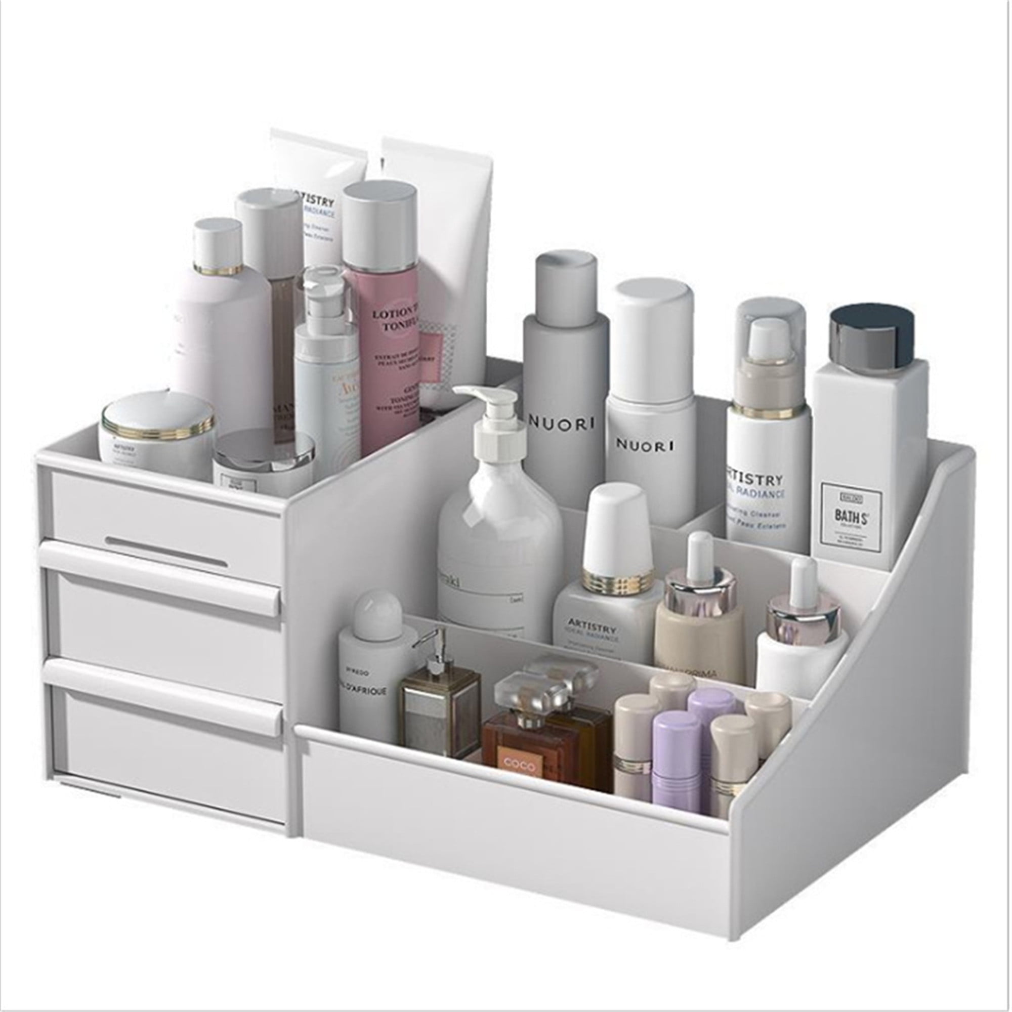 Aunavey Desk Makeup Drawer Organizers MultiPurpose Storage Box Tray