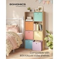 thumbnail image 2 of Juego de 6 cubos Storage Cubes SONGMICS, plegables, 33 x 33 cm, arcoíris, 2 of 7