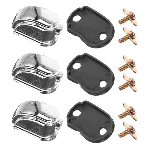 HEMOTON Silver Metal Drum Lug Connectors for Snare Drum Replacement Parts 3pcs Accessories for Drum Set