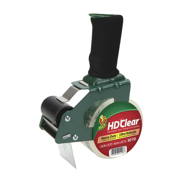 Duck Brand 2" Tape Gun Dispenser with HD Clear Packing Tape