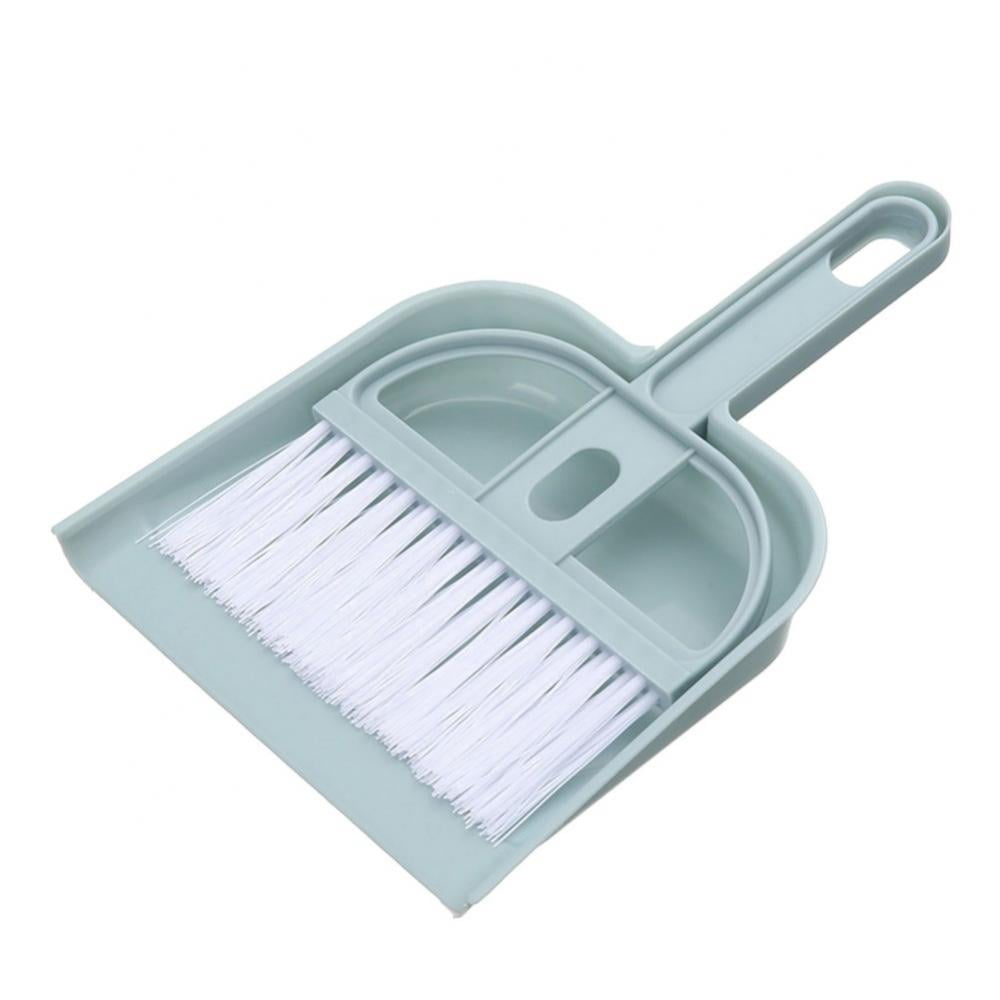 XXXFLOWER Standing Dustpan and Broom Set Long Handled Dust Pans with  Self-Cleaning Teeth for Indoor Outdoor Green