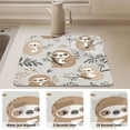 thumbnail image 2 of Cute Sloth Pattern with Boho Elements Drying Mat Diatomaceous Earth Super Absorbent Non-slip Rubber Sole Heat Resistant 230 Degrees Fahrenheit 19.7×15.7in, 2 of 11