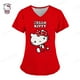 thumbnail image 4 of Uniformes médicos de Hello Kitty para mujer, camisetas de enfermera con estampado de dibujos animados de Hello Kitty, uniforme de novio para mascotas, ropa de cuidado de manga corta, 4 of 5