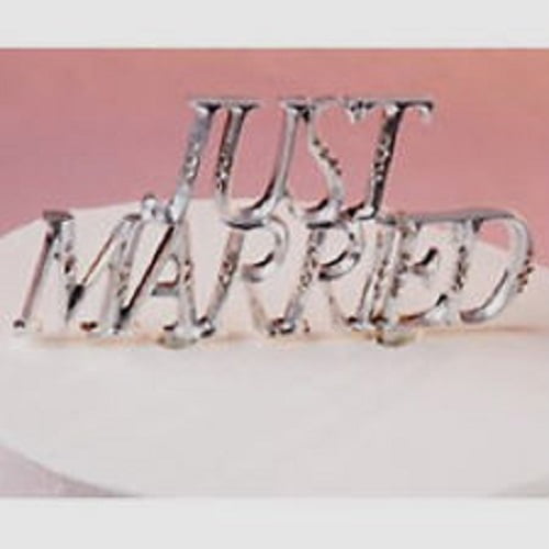 Just Married Silver Wedding Cake Topper Wilton Brand Party Reception