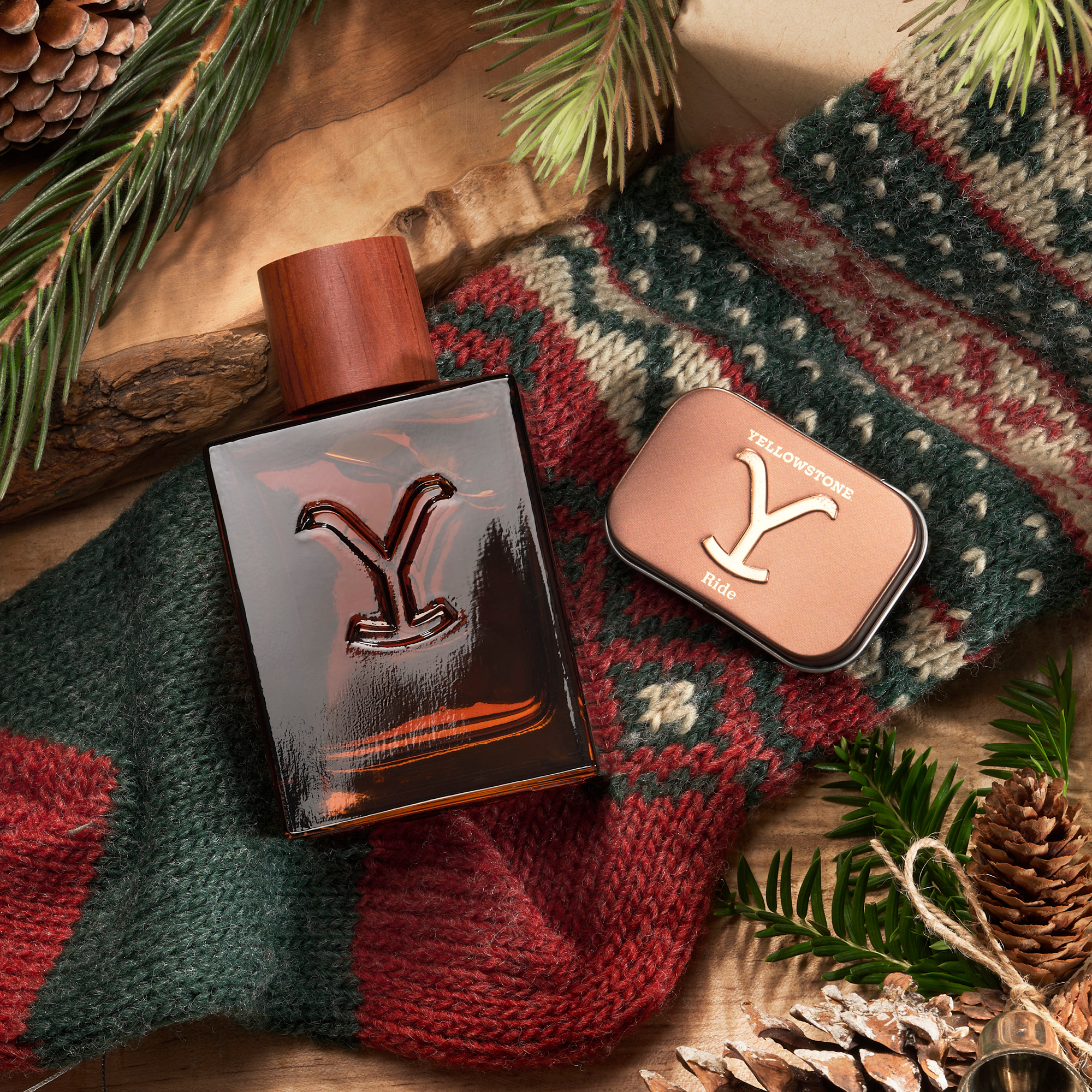 Yellowstone Ride Men's Cologne Gift Set – Eau de Cologne 3.4oz & Solid Cologne – Rugged Holiday Fragrance for Men