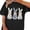 Black, variant on Easter Womens Workout Tops Graphic Print Short Sleeve Crew Neck Couple Shirts,Green,XL