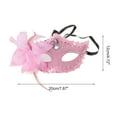 thumbnail image 2 of Unique Bargains Halloween Christmas 1 Pc Lily Princess Half Face Party Mask for Masquerade Party Pink, 2 of 4
