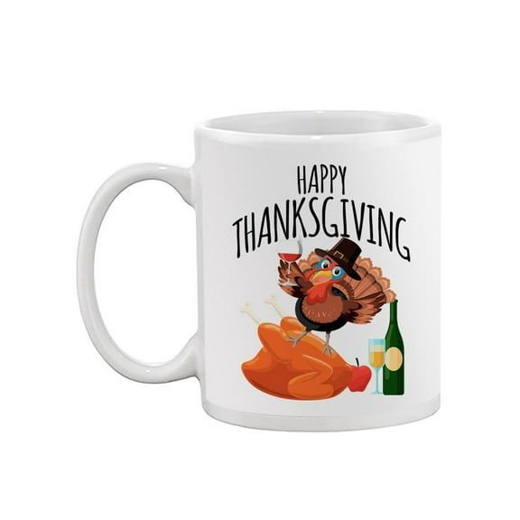 Happy Thanksgiving Turkey Mug - SPIdeals Designs,