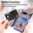 thumbnail image 3 of TECH CIRCLE For Google Pixel 8 Wallet Case ,Luxury PU Leather Card Holder Cash Slot RFID Blocking Shockproof Protective Case Cover with 360° Ring Kickstand Wristband for Google Pixel 8 2023,Purple, 3 of 12
