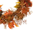 thumbnail image 5 of 24" Fall Harvest Maple Leaf with Berries Artificial Wreath; Unlit, 5 of 10