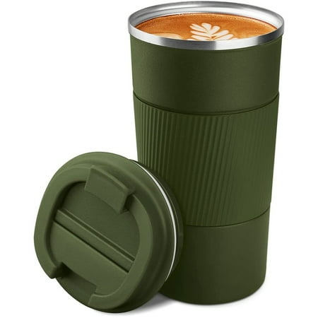 

Thermal Mug 3510ml Coffee Travel Mug Insulated Coffee Mug Stainless Steel Coffee To-Go Mug for Hot Cold Drinks Leak-Proof Green