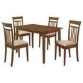 thumbnail image 2 of Liandra Chestnut 5-Piece Dining Set - 48" Wood Table & 4 Upholstered Chairs, Seats 4, Rectangular, for Dining Room. Asian Hardwood., 2 of 16