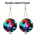 thumbnail image 3 of Adorno navideño colgante con salpicaduras de acuarela para árbol de Navidad que concientiza sobre el autismo: adornos navideños colgantes de cerámica para las fiestas: ideas para regalar adornos, 3 of 8