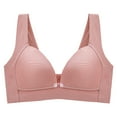 thumbnail image 2 of LQCMBYF Plus Size Sports Bras for Women Women Sexy Lace Front Button Shaping Cup Adjustable Shoulder Strap Large Size Underwire Bra Padded Sports Bras for Women Womens Sports Bra (Pink,XXL), 2 of 4