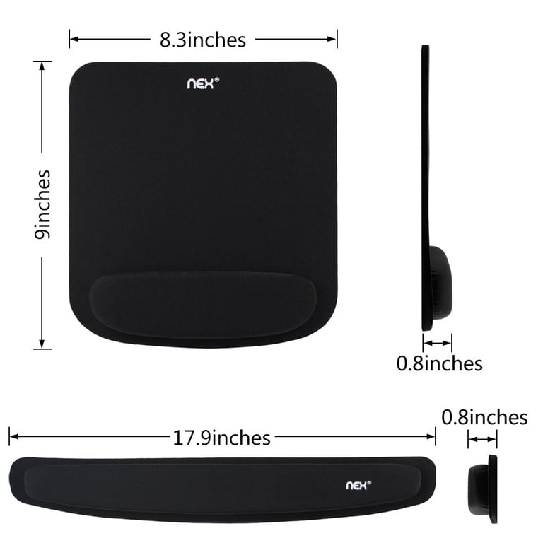 NEX Ergonomic Mouse Pad with Wrist Support, Memory Foam Keyboard