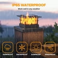 thumbnail image 6 of LUTEC 8 pack Solar Post Lights, Waterproof Fence Post Solar Lights for 4x4/5x5/6x6 Wooden/Vinyl Posts, Flickering Flame LED Lighting Decor for Yard, Patio, Deck, Black, 6 of 7