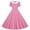 Hot Pink#01, variant on Jinhomg Girls 1950s Vintage Short Sleeve Dress Peter Pan Collar Plaid A Line Dress Retro Buttons Trim Swing Midi Dress Cocktail Party Evening Prom Gown 5-14 Years Red