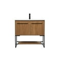 thumbnail image 3 of 36 inch single bathroom vanity in walnut brown, 3 of 8