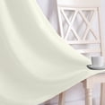 thumbnail image 3 of Kotton Culture 100% Blackout Curtain Double Pinch Pleat Thermal Insulated Room Darkening Spill Proof Machine Washable Window Treatment Panels (1 Panel, 70x54, Ivory), 3 of 8