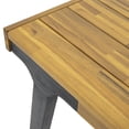 thumbnail image 6 of GDF Studio Bellamir Outdoor Acacia Wood Dining Table Single, Teak, Black, 6 of 9