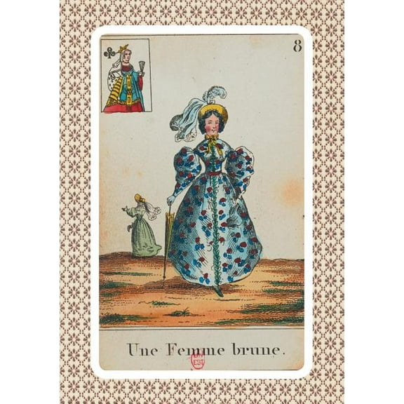Bnf Cartes a Jouer Carnet Blanc, Cartomancie, Femme Brune, 18e SiÃ¨cle, (Paperback)