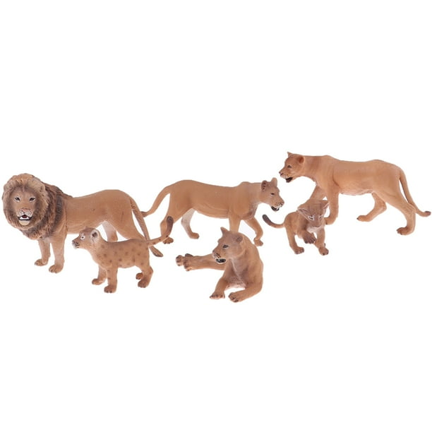 6x de Juguete de Realistas Realistas para El Juguetes Modelo Leones  Juguetes Cumpl Yotijar Lion Kids Toys Playset